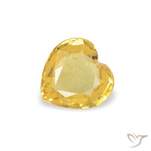 0.38ct Natürlicher Mittelgold Saphir, Herz, VS