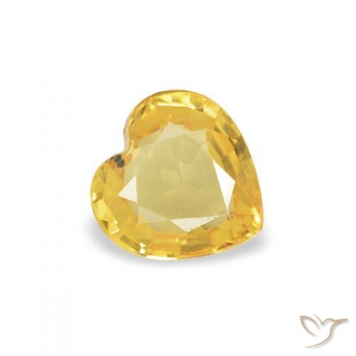 9,17 ctw natürlicher Mittelgold Saphir, Herz, VS
