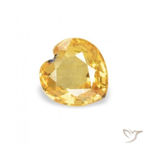 9,17 ctw natürlicher Mittleres Gold Saphir, Herz, VS