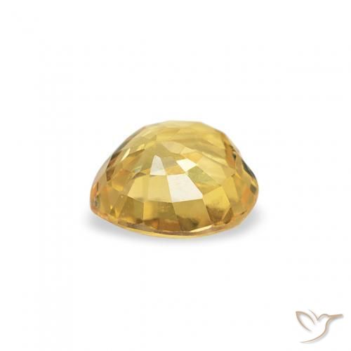 9,17 ctw natürlicher Mittleres Gold Saphir, Herz, VS