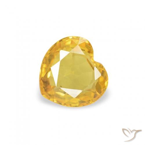 0.44ct Natürlicher gold-orange Saphir, Herz, VS