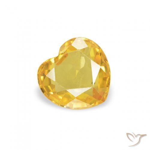 9,17 ctw natürlicher gold-orange Saphir, Herz, VS