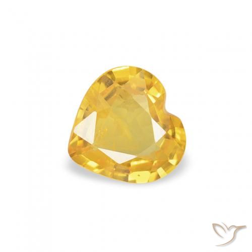 0.33ct Natürlicher Mittelgold Saphir, Herz, VS