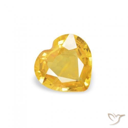 9,17 ctw natürlicher Mittelgold Saphir, Herz, VS