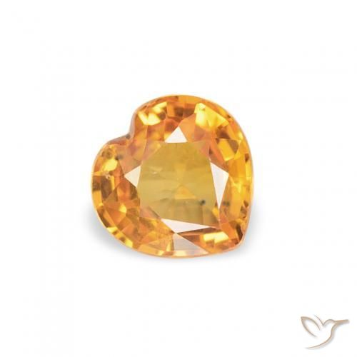 9,17 ctw natürlicher Aprikose Orange Saphir, Herz, VS