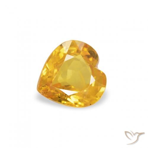 0.36ct Natürlicher Mittelgold Saphir, Herz, VS, Photo A