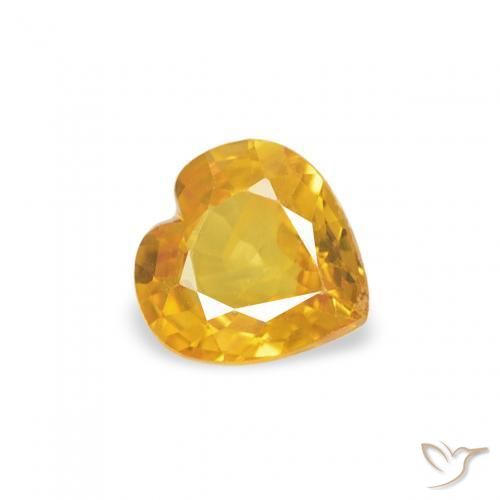 9,17 ctw natürlicher Mittelgold Saphir, Herz, VS