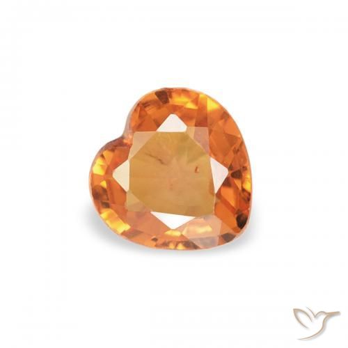 9,17 ctw natürlicher rötlich-orange Saphir, Herz, VS