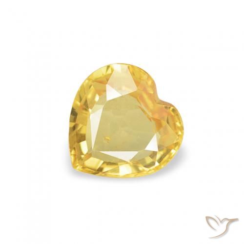 0.36ct Natürlicher Mittelgelb Saphir, Herz, VS
