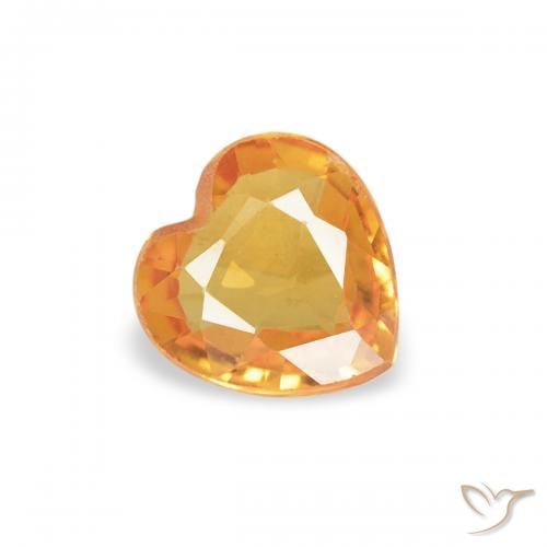 9,17 ctw natürlicher Mittelorange Saphir, Herz, VS