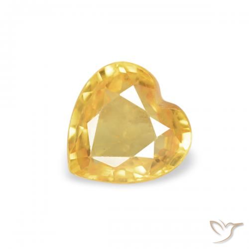 0.39ct Natürlicher Mittelgold Saphir, Herz, VVS-VS