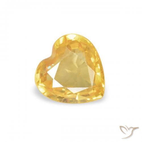 9,17 ctw natürlicher Mittelgold Saphir, Herz, VVS-VS