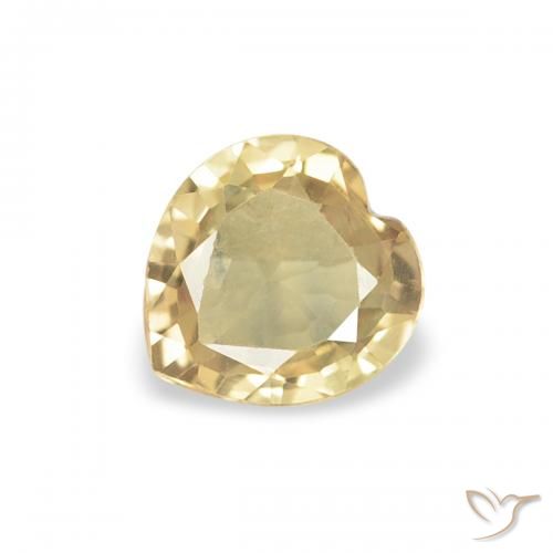 0.37ct Natürlicher Golden Saphir, Herz, VVS-VS