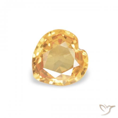 9,17 ctw natürlicher Hellorange-Gold Saphir, Herz, VVS-VS