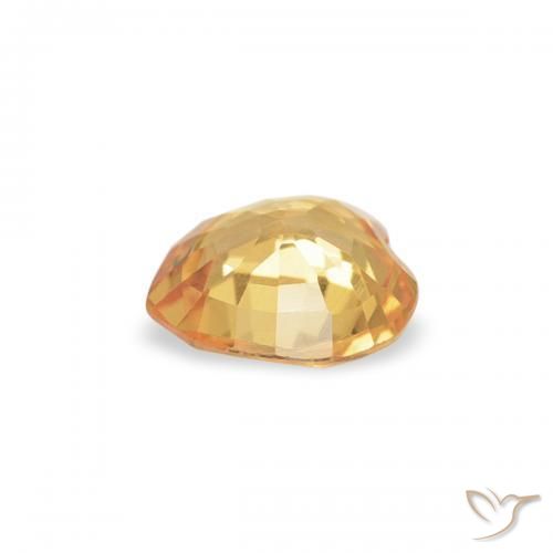 9,17 ctw natürlicher Hellorange-Gold Saphir, Herz, VVS-VS