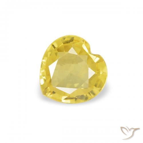 0.32ct Natürlicher Mittelgelb Saphir, Herz, VVS-VS