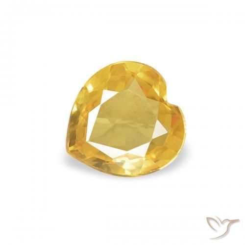 0.33ct Natürlicher Golden Saphir, Herz, VVS-VS