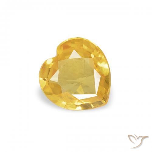 9,17 ctw natürlicher Golden Saphir, Herz, VVS-VS