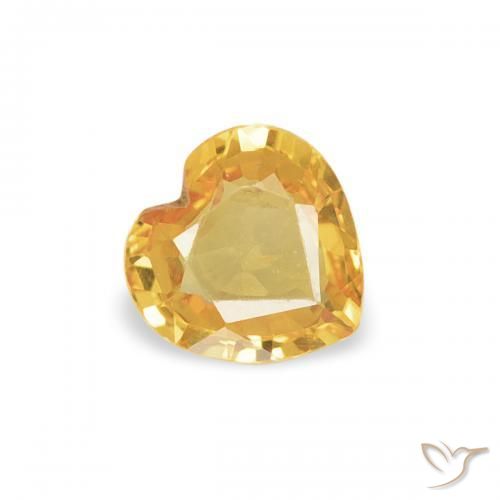 9,17 ctw natürlicher Tiefes Goldorange Saphir, Herz, VVS-VS
