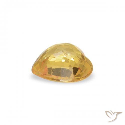 9,17 ctw natürlicher Tiefes Goldorange Saphir, Herz, VVS-VS