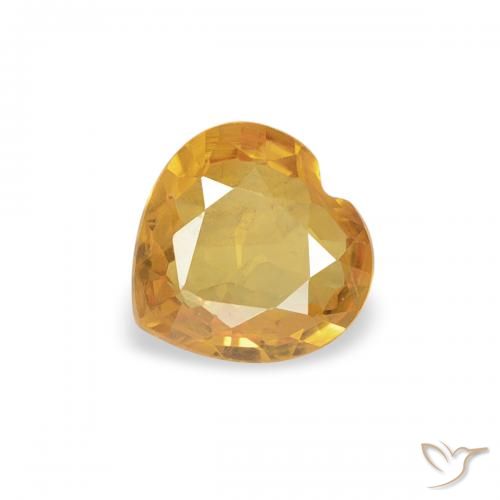0.34ct Natürlicher Medium Light-Golden Saphir, Herz, VVS-VS