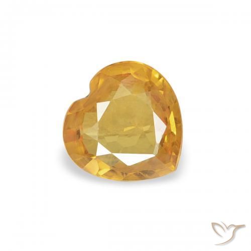 9,17 ctw natürlicher Medium Light-Golden Saphir, Herz, VVS-VS