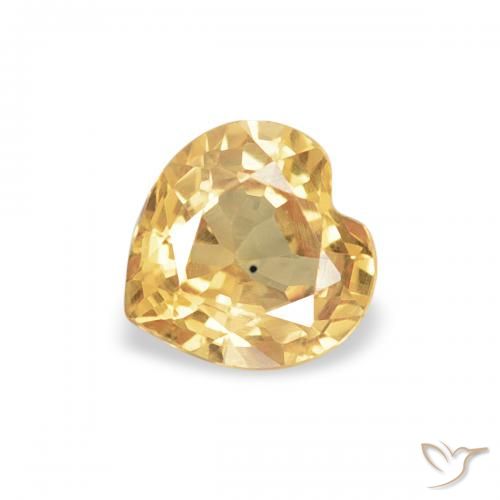 0.45ct Natürlicher Golden Saphir, Herz, VVS-VS