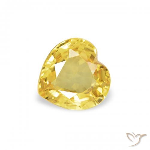 0.35ct Natürlicher Golden Saphir, Herz, VVS-VS