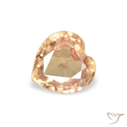 0.39ct Natürlicher Apfelwein Saphir, Herz, VVS-VS