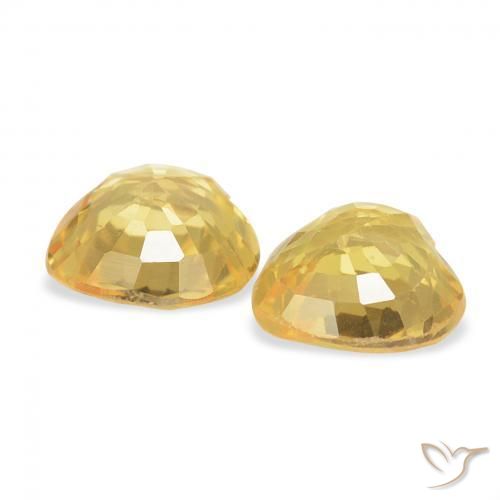 0.76 ct natürliche Mittelgold Saphir-Edelsteine, Herz, VVS-VS