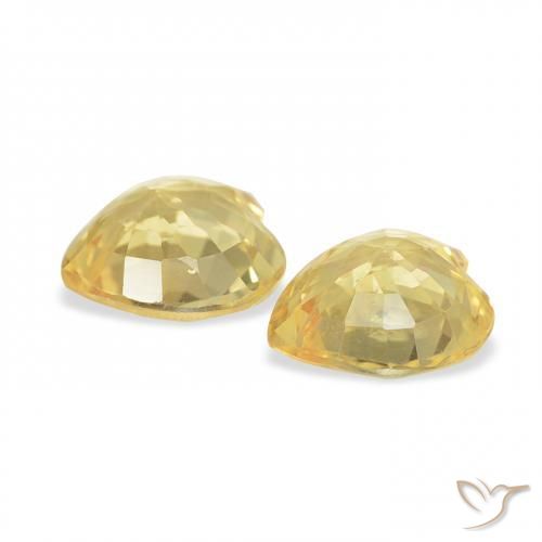 0.73 ct natürliche Mittelgold Saphir-Edelsteine, Herz, VS