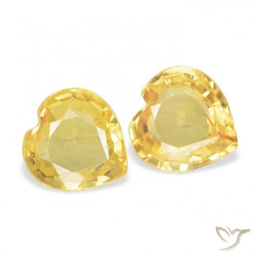 0.68 ct natürliche Mittelgold Saphir-Edelsteine, Herz, VVS-VS