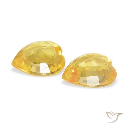 0.68 ct natürliche Mittelgold Saphir-Edelsteine, Herz, VVS-VS