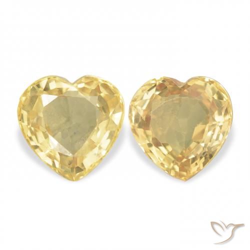 0.92ctw Natürlicher Golden Saphir, Herz, VVS-VS
