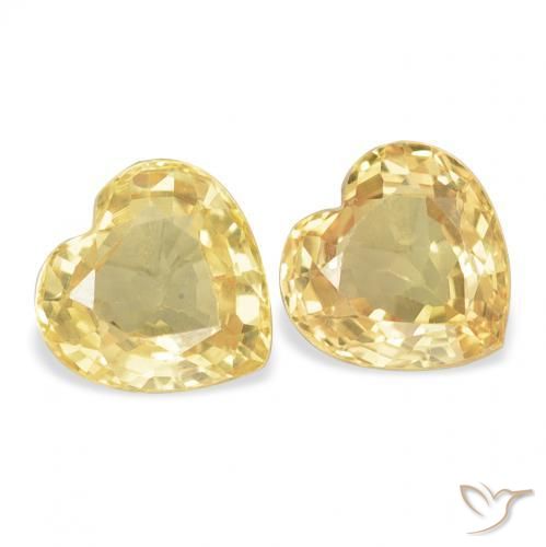 0.92 ct natürliche Golden Saphir-Edelsteine, Herz, VVS-VS