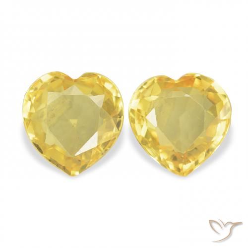 0.77ctw Natürlicher gold-orange Saphir, Herz, VVS-VS