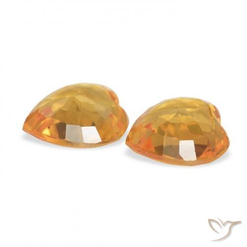 0.68 ct natürliche Mittelorange Saphir-Edelsteine, Herz, VVS-VS
