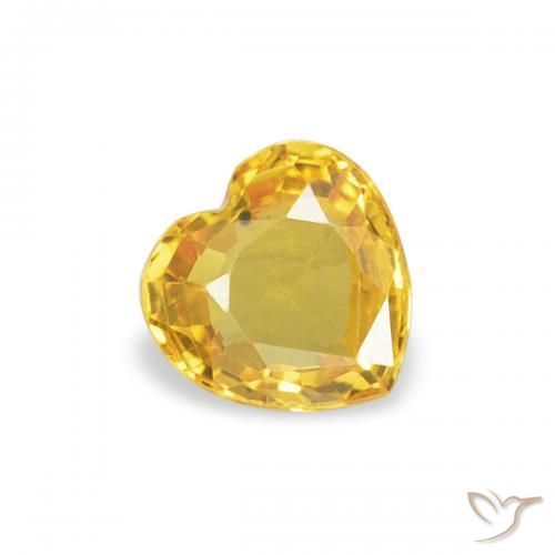 9,17 ctw natürlicher gold-orange Saphir, Herz, VVS-VS