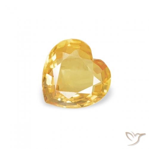 0.35ct Natürlicher Golden Saphir, Herz, VVS-VS