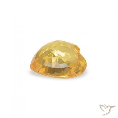 9,17 ctw natürlicher Golden Saphir, Herz, VVS-VS