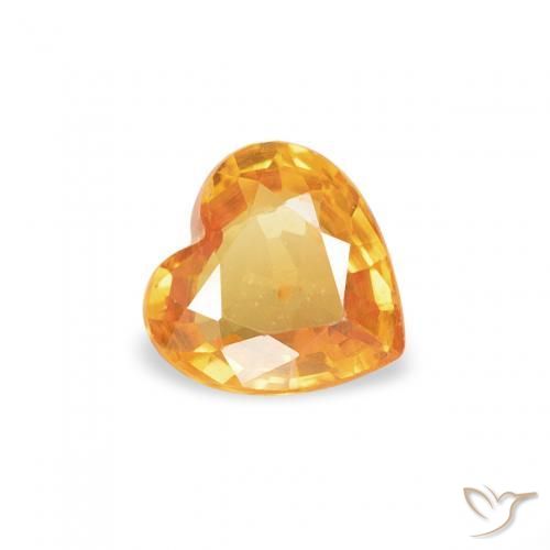 9,17 ctw natürlicher Orange-Gold Saphir, Herz, VVS-VS