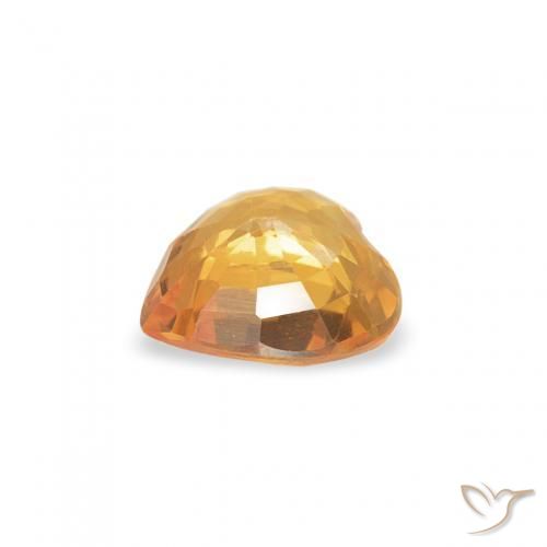 9,17 ctw natürlicher Orange-Gold Saphir, Herz, VVS-VS