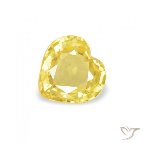 0.42ct Natürlicher Mittelgelb Saphir, Herz, VVS-VS