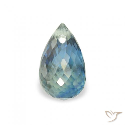 0.74ct Natürlicher Blaugrün Saphir, Briolette, VS