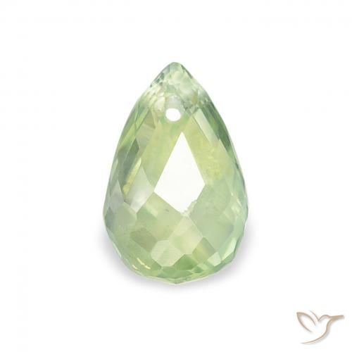 0.77ct Natürlicher Sehr helles Grün Saphir, Briolette, VS