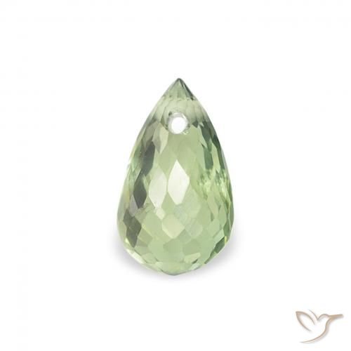0.62ct Natürlicher Blasses Grün Saphir, Briolette, VS