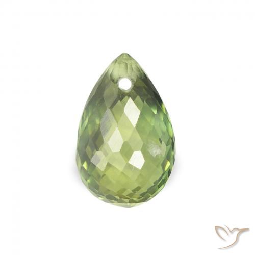 0.92ct Natürlicher Helles Waldgrün Saphir, Briolette, VS