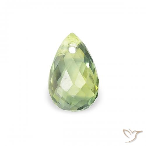 0.43ct Natürlicher Sehr helles Salbeigrün Saphir, Briolette, VS