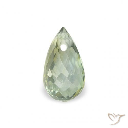 0.48ct Natürlicher hellgrün Saphir, Briolette, VS