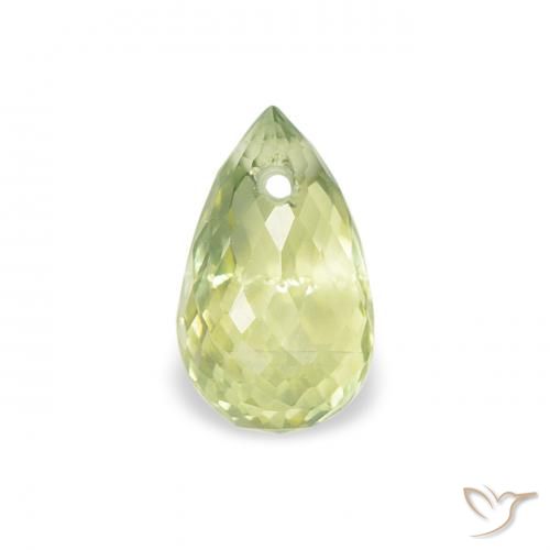 0.65ct Natürlicher gelb-grün Saphir, Briolette, VS